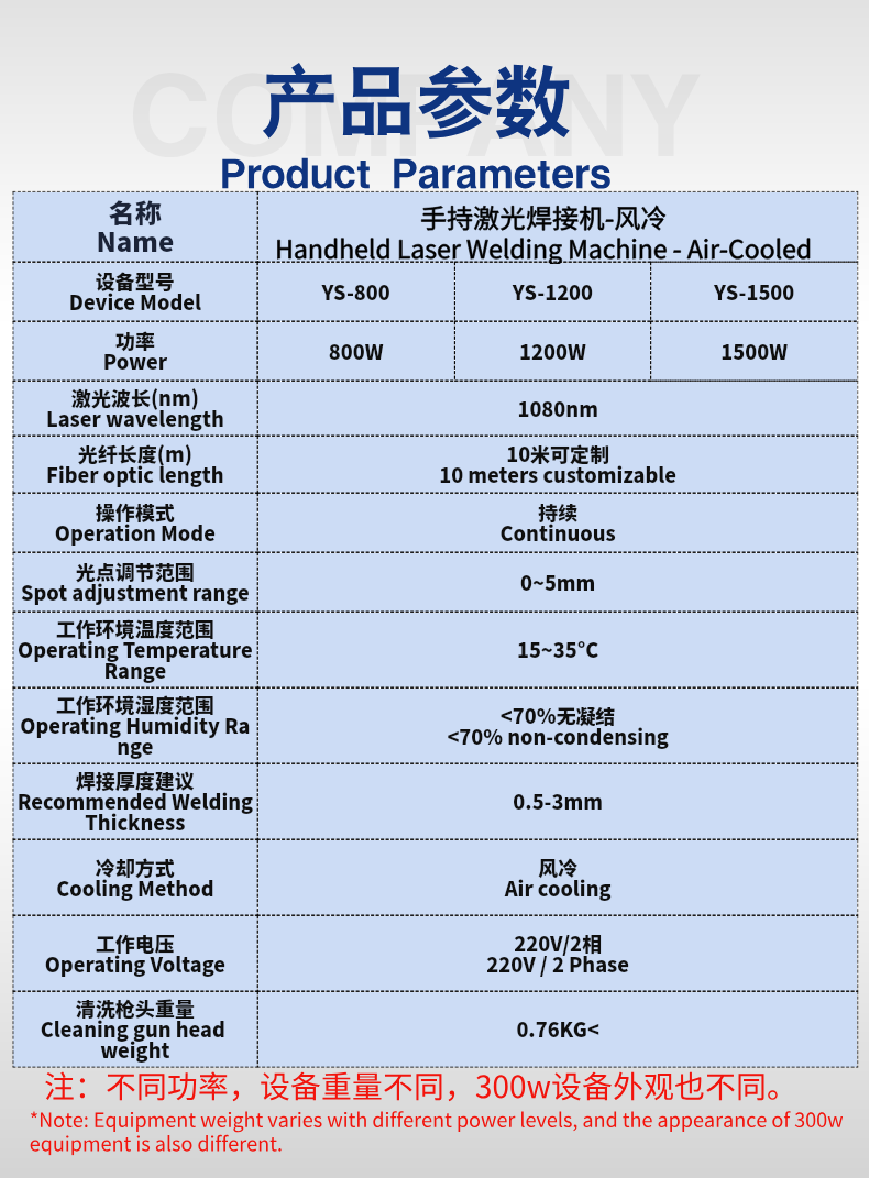 风冷手持激光焊接机 800-1200W小型便携不锈钢铝合金焊机厂家直销